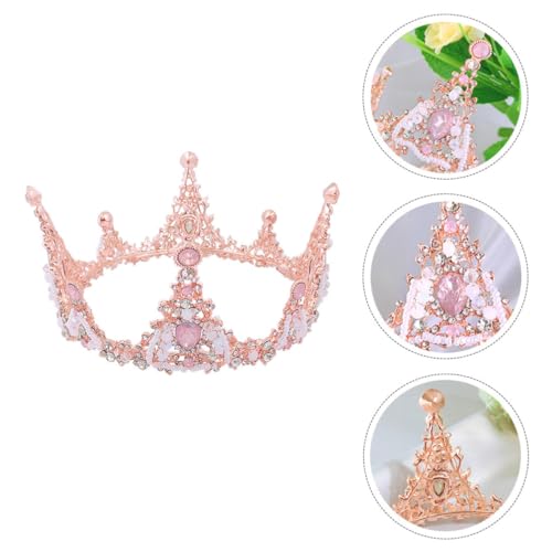 Diadema de aleación rosa con acabados pulidos y tocado elegante anti-deslizamiento 5