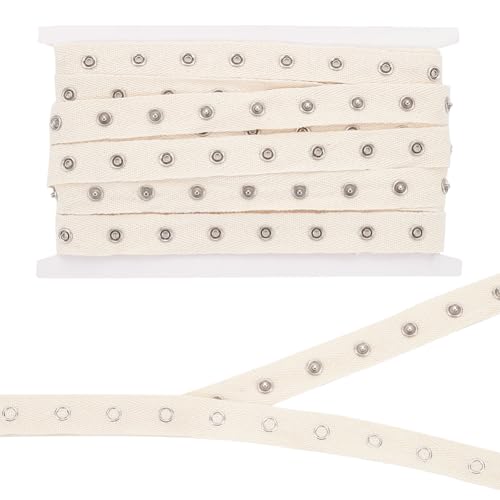 Ruban à bouton-pression robuste en métal pour fermeture rapide de vêtements