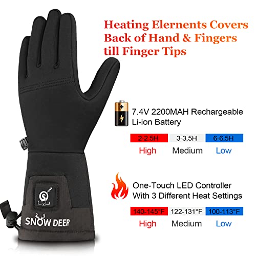Snow Deer BL-05S Heated Glove Liners Men Women,Rechargeable Battery Heated Motorcycle Ski Snow Warmer Gloves thumb #2
