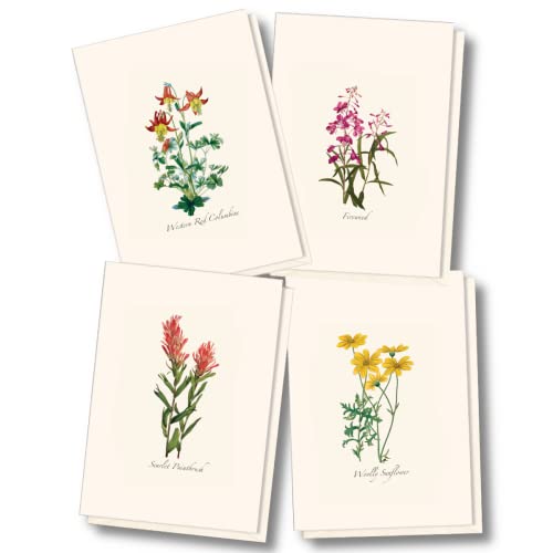 Image of Earth Sky + Water - Western Wildflower Assortment Notecard Set - 8 Blank Cards with Envelopes (2 each of 4 styles)