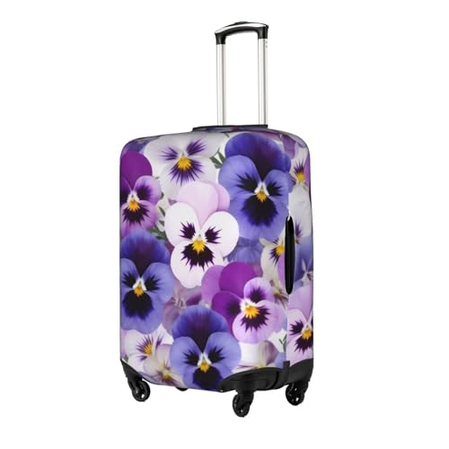 Purple Flower Printed Luggage Cover Elastic, Washable, Universal Fit 18-32 Inch Travel Suitcase Cover Easy To Identify2