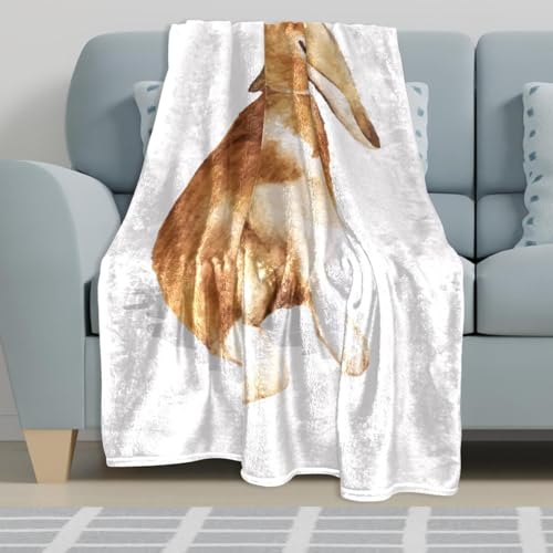 Couverture jeté de canapé lapin : le plaid doux idéal pour vos soirées cocooning - 6