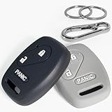 2x Click&Fit Silicone Car Key Cover compatible with Honda Civic 2006-11, CR-V Jazz 07-13, Insight CR-Z, Accord, Odyssey, 3B Remote Key – Anti-slip key fob holder case protector, Black&Grey - Image 3