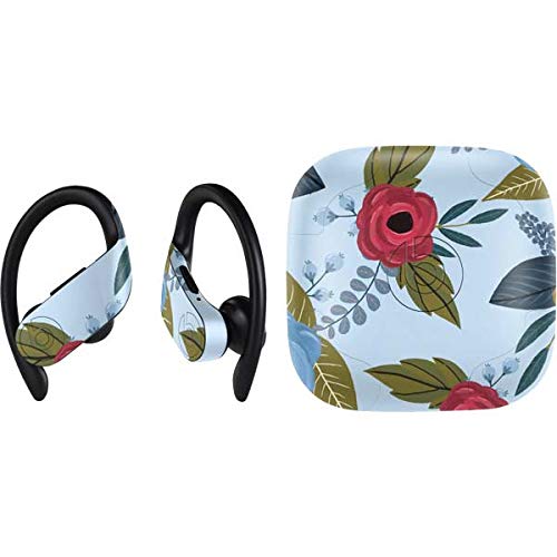 Skinit Decal Audio Skin Compatible with PowerBeats Pro - Blue Fall Flowers Design