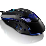 FUWANG Wired Gaming Mouse, USB Computer Mouse with RGB Backlit, 7200 DPI Optical Sensor, Ergonomic G