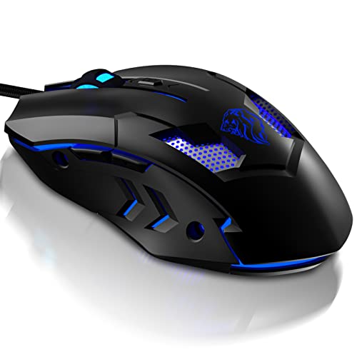 Fuwang Wired Gaming Mouse, Usb Computer Mouse With Rgb Backlit, 7200 Dpi Optical Sensor, Ergonomic Gamer Mouse With 6 Programmable Buttons For Windows/Pc/Mac/Laptop Gamer #TOP4