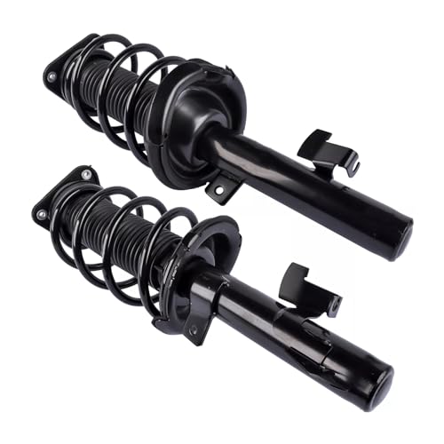 szcshyeu 1234201 1306048 1325090 Lot de 2 jambes de suspension avant pour F-r-d Focus II Turnier MK2 2004-2012 Jambe de suspension pneumatique 1318906 1325699 1318108 Noir