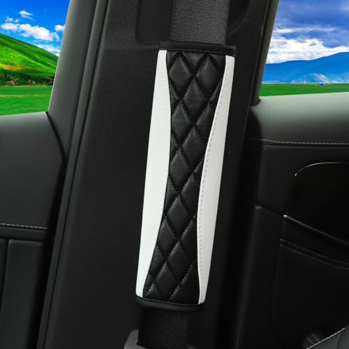 image for Mandark 2PCS Car Seat Belt Covers, Soft Leather Vehicle Seatbelt Strap