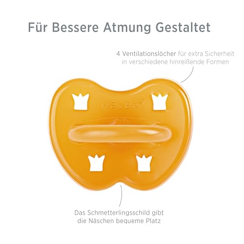 Schnuller classic kiefergerecht Stern &amp; Mond ab 3 Monate, Naturkautschuk