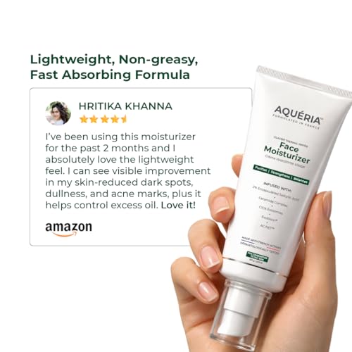 Image of Aqueria Oil Control Gel Based Daily French Moisturizer | 2% BHA, 3% Niacinamide with Ceramides, Cica & Multi Actives | Controls Oil, Repairs Skin Barrier & Clears Pores | Lightweight, Fast Absorbing, Non-Greasy, Non-sticky Hydration | Mattifying, Fragrance-Free Cream for Oily, Combination & Acne Prone Skin | 100g
