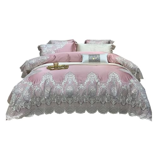 Housse de couette en dentelle raffinée pour lit double élégant