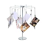 Robust und langlebig: Der Fotohalter aus beschichtetem Edelstahl hat einen auffälligen silberfarbenen metallischen Glanz und eine schöne Form, langlebig, nicht leicht zu brechen.