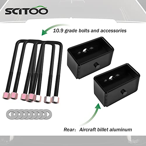 Scitoo 3 Inch Rear Leveling Lift Kit For Toyota 1995-2019 Lift Strut Spacer Compatible For Toyota Tacoma 2.4L 1995-2004 Rear Lift Blocks #TOP2