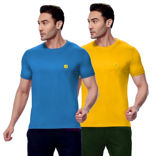 Image of AMUL COMFY Men's Cotton Plain Round Neck Half Sleeve Casual T-Shirts