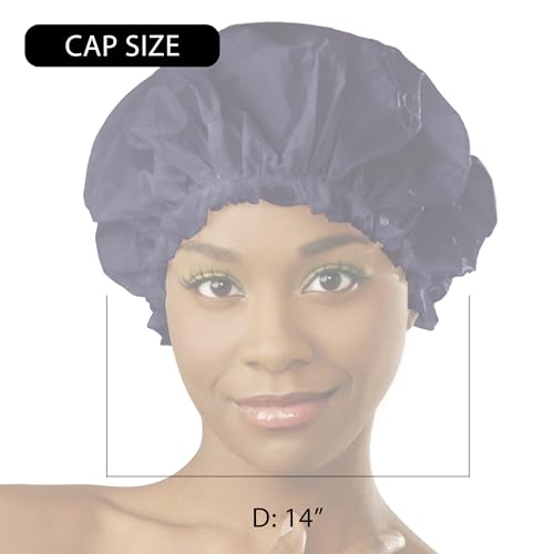 Bonnet de douche Donna bleu marine réutilisable de qualité supérieure - 4