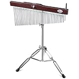 36-Bar Chimes Instruments,Single Row Wind Chime Musical Percussion Instrument with Mounting Stand,Ma