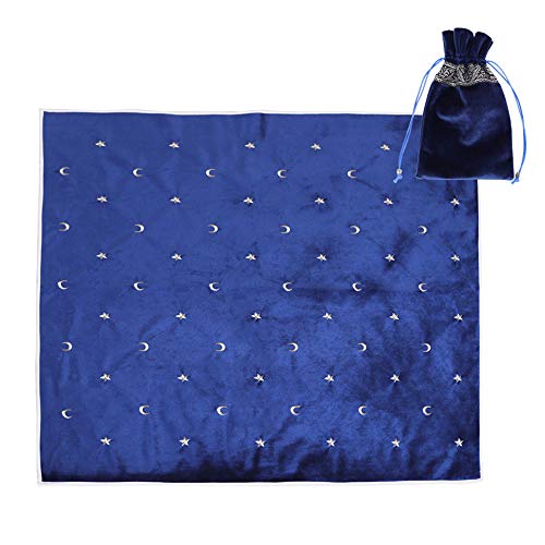 Tomshin Toalha de mesa de tarô de veludo Toalha de mesa de adivinhação de tarô de veludo com bolsa d