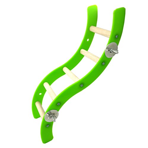 Image of Pet Bird Hamster Acrylic Wave Ladder Stand Crawling Ladders Parrot Perch Toy for Small and Medium Animals Rabbit Chinchilla Macaw African Greys Cage Climbing Game Play Toys