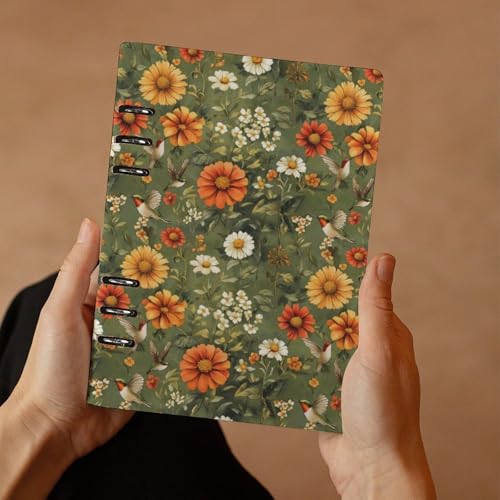 Bloc-notes lignés pour l'école et carnet A5 rechargeable avec couverture rigide - 7