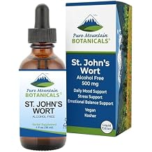 Pure Mountain Botanicals St Johns Wort Tincture - Alcohol-Free Liquid Herbal Extract - 500mg per Serving - 30 Servings - Kosher Vegan Supplement
