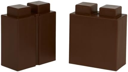 EverBlock Modular Building Blocks - 3" x 6" Quarter Size Building Block Block Bulk Pack - 8 Blocks - Brown