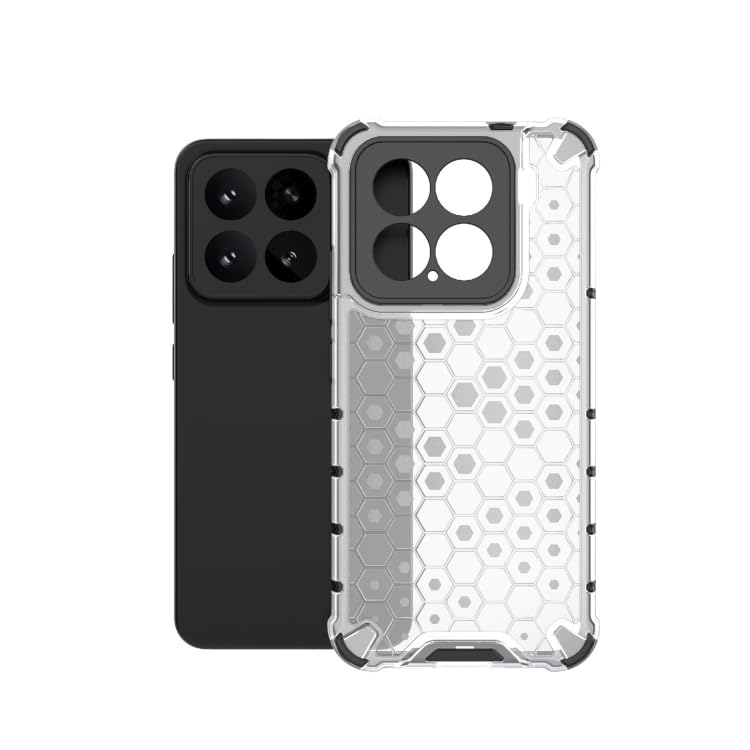 Image of Hard PC Back Case Cover for Xiaomi 15 Honeycomb Pattern Anti Slip Ultra Thin Shockproof Reinforced Corners (Polycarbonate|Clear)
