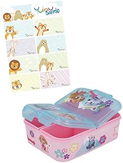 Stor S.L. Paw Patrol Skye Children's Premium Lunch Box Breakfast Box Vesper Box with 3 Compartments with Name Sticker