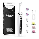 Tooth Polisher, Wagner Stern Teeth Stain Plaque Remover for Teeth Cleaning and whitening with 5 Modes, Teeth Cleaning for Yellow Teeth, with 3 Tooth Polish Paste and 5 Brush Heads, LED Light