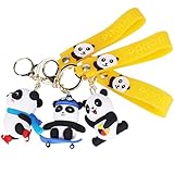 Gran regalo: este bonito llavero de metal de panda es perfecto para los amantes de los pandas o los animales, cumpleaños, Acción de Gracias, aniversarios y muchas otras ocasiones especiales para niños, familiares y amigos.