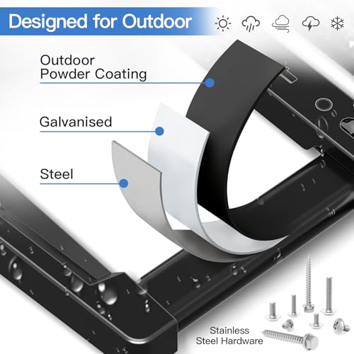 Image of MOUNTUP Outdoor TV Mount Weatherproof for Most 42-75 Inch TVs, Fits for Gazebo and Patio, Anti Rust 37.9 inch Long Arm Wall Mount Full Motion with Tilt & Swivel, Max VESA 600x400mm and Up to 99 LBS