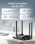 Cudy neuf AC1200 Double bande déverrouillée 4G LTE Routeur modem avec SIM Fente de la carte, 1200Mbps Mesh WiFi, EC25-AFX Chipset de Qualcomm, 5dBi Antennes à gain élevé, DDNS, VPN, Nuageux, LT500 | 150Mbps Max DL, Connexion 50 Dispositifs, 427ft Gamme sans fil FDD/TDD/WCDMA,