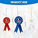Award Ribbons 1st 2nd 3rd Place Recognition Rosette Set Awards Blue Red White Badge Ribbons for Classroom Prize Science Fair Talent Show (3 Pcs)