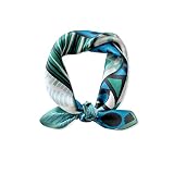 LumiSyne Foulards En Soie Pour Femme Écharpe Carré Frais Et Simple Motif Coeur Imprimé Graffiti Soie Satinée De Haute Qualité Bandanas Bandeau Au Poignet Cadeaux Accessoires Senior