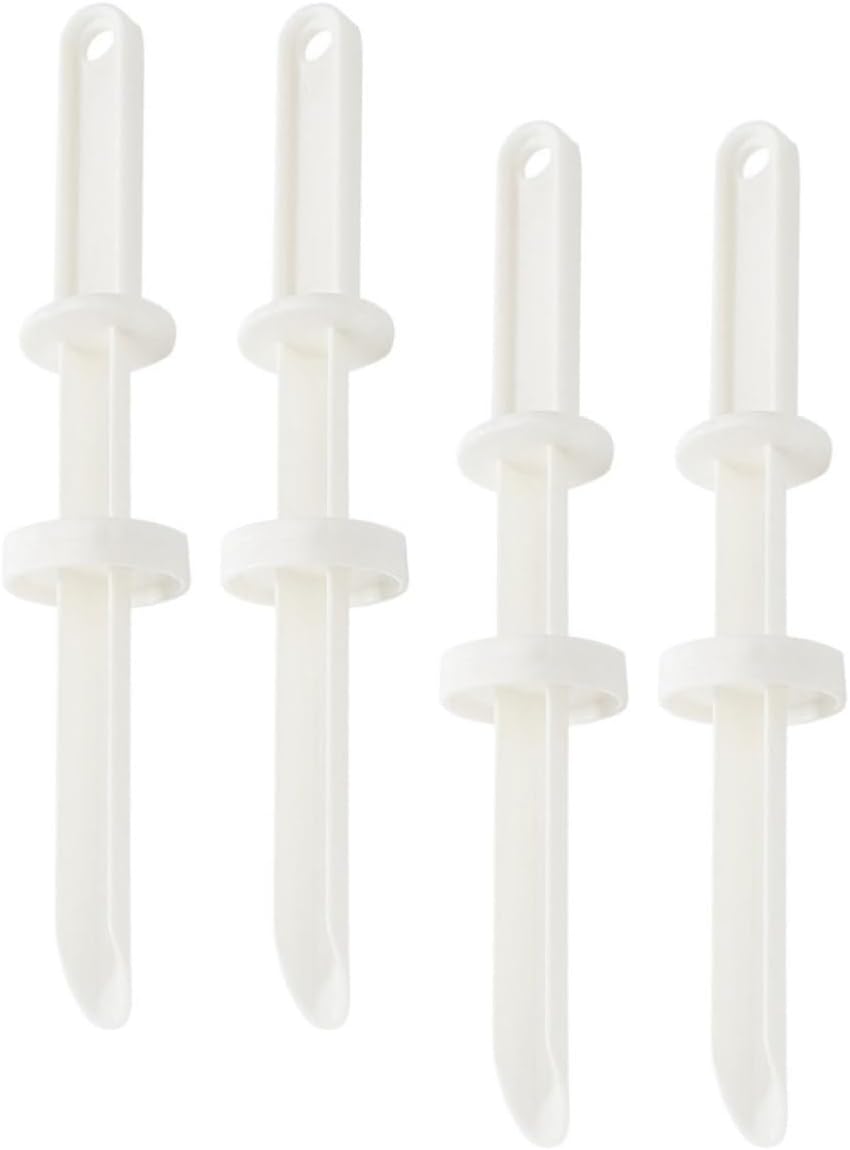 4pcs Handheld Food Injector for Sausage Casings and Poultry, PP White