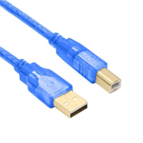 LiuTian USB 2.0 Cable Printer Cable 20ft High Speed Gold-Plated Connectors Printer Scanner Cable Cord A Male to B Male for HP, Canon, Lexmark, Epson, Dell, Xerox, Samsung etc