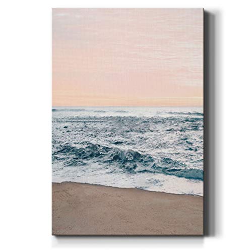Renditions Gallery Beach Front II Wall Art, Relaxing Ocean Artwork, Portrait Decor, Calming Waves & Sand Decorations, Premium Gallery Wrapped Canvas, Ready to Hang, 12 in H x 18 in W, Made in America