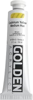 Golden Acrylic 2 Ounce Cadmium Yellow Medium Hue