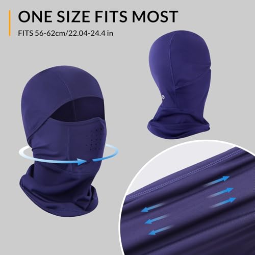 Baleaf Face Mask For Men Women Uv Protection Balaclava Breathable Full Head Scarf For Motorcycle Riding Fishing Ski Neck Gaiter Navy thumb #6