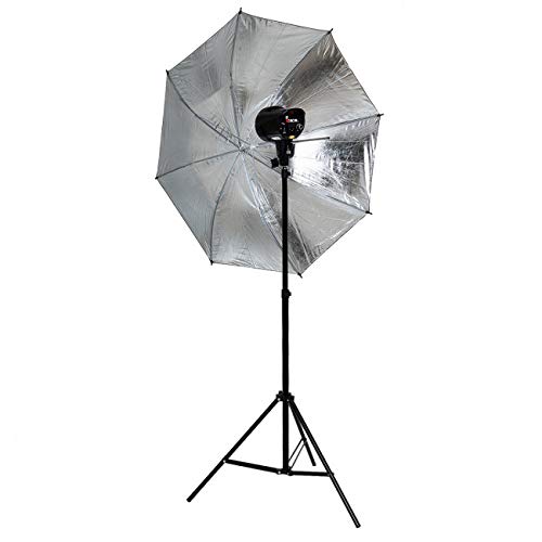 Conjunto para estúdio com 3 Flashes de 200ws e Sombinhas