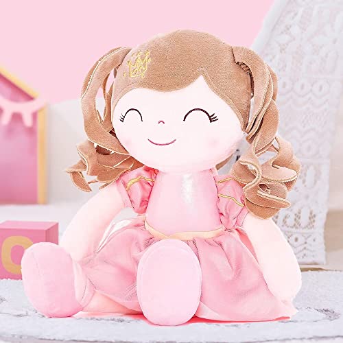 Gloveleya Dolls Baby Girl Gifts Soft Plush Doll Pink Crown Princess 14" #TOP4