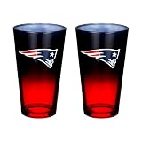 The Memory Company Officially Licensed 2-Pack Ombre Pint Glasses, New England Patriots