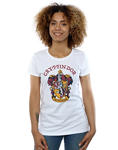 Image of Harry Potter Women's Gryffindor Crest T-Shirt White Small