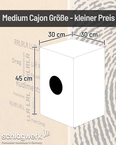 Cajon Schlagwerk CP83 instrument percussion acoustique taille medium bois