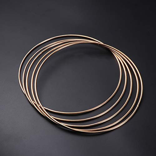 EXCEART Dream Catcher 20Pcs Ouro Anel Aro de Metal Redondo Círculo Aro Floral Bordado Macrame Dreamc