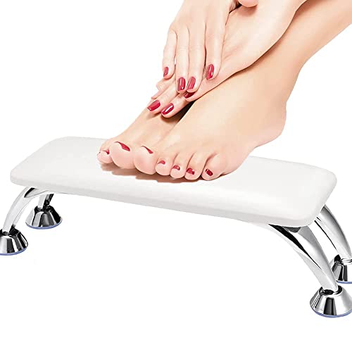 Almohada para Reposamanos de Uñas, Cojín de Mano de Manicura de de Microfibra, Estación de Escritorio Soporte para Reposabrazos, Salón de Manicura (Blanco) Cover