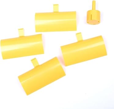 DIY Wind Turbine Set for Mini Vertical Generator, 4 Blades, 100mm Diameter, ABS Material, Yellow, for Home & Garden Alternative Energy Projects