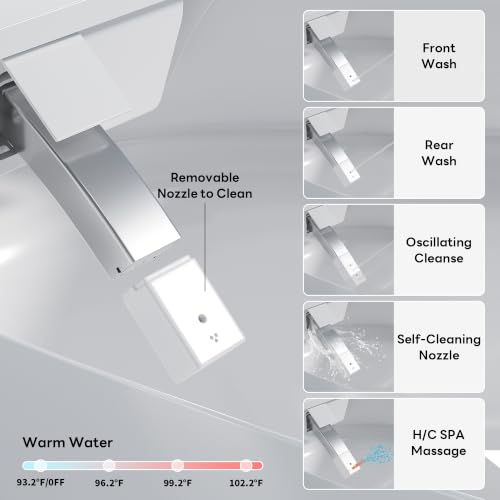 Image of Casta Diva Smart Toilet with Bidet Built in, Auto Open /Close, Foam Shield, 1000g MaP Flush, Heated Seat, Foot Kick & Blackout Flush, Bidet Toilet with Night Light for Bathrooms