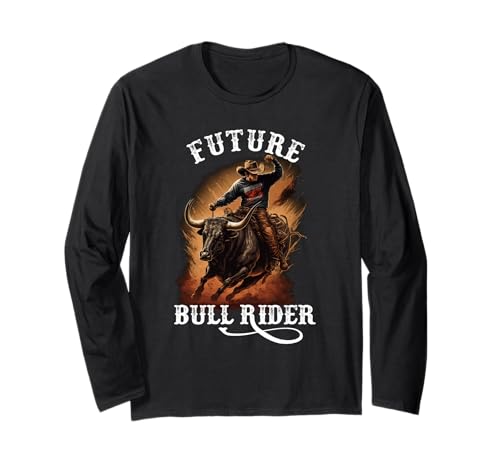 Future Bull Rider pour Enfants, Bull Riding Cowboy Rodeo Boy pour Enfants Manche Longue
