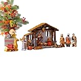 Générique Weihnachtskrippe – Figuren aus der religiösen Kollektion der Krippe, Miniatur-Figuren, Deko für Haus, Büro, Schlafzimmer, Wohnzimmer, Kirche, Garten