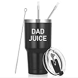 Dad Juice Travel Tumbler - Funny Dad Insulated Tumbler Mug, Stainless Steel Vacuum Tumbler Gifts for...